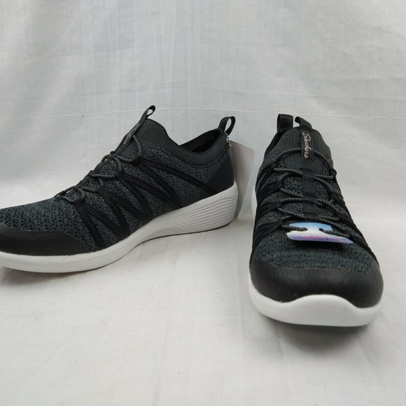 Skechers Women's Arya Air-Cooled Memory Foam Slip On Shoes NIB - Black - Picture 7 of 11